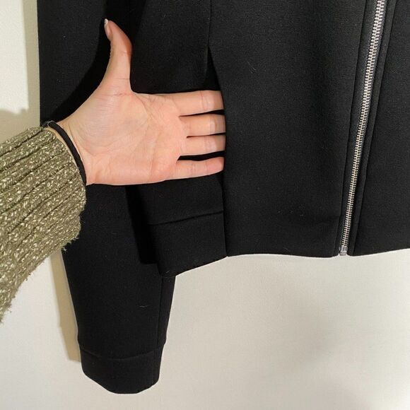 T by Alexander Wang Black Scuba Full Zip Bomber Jacket - Picture 4 of 6